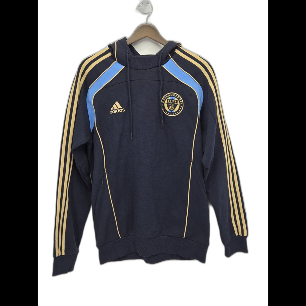 Adidas Philadelphia Union Hoodie Mens Small Navy Gold MLS Soccer Pullover